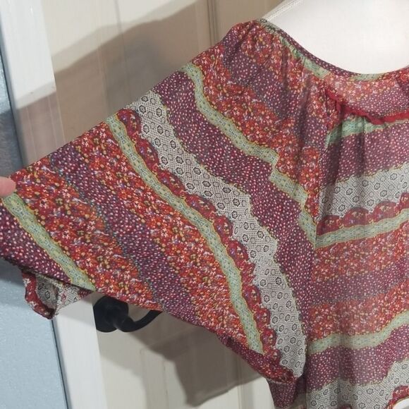 💸3/12$-Love Squared, Boho Top, Size Large - Picture 3 of 7